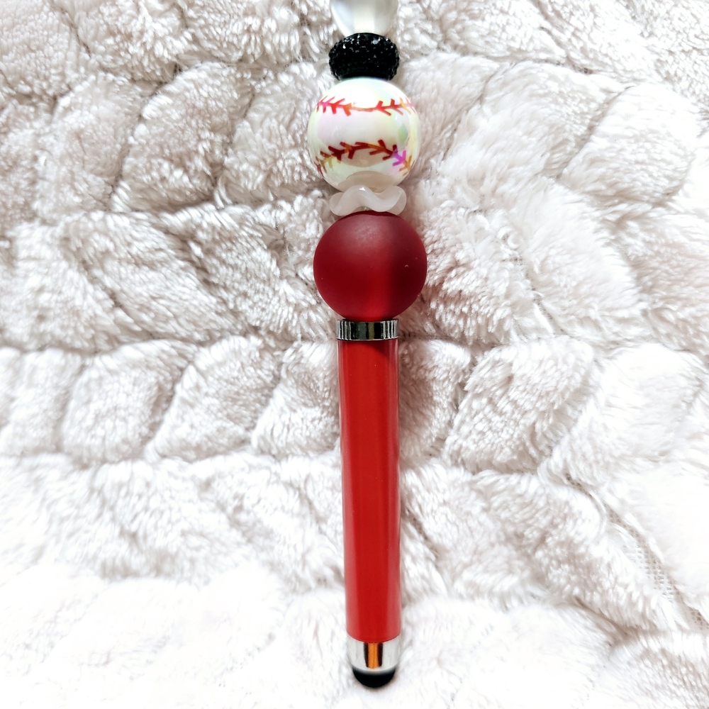 Red Beaded Stylus Pen